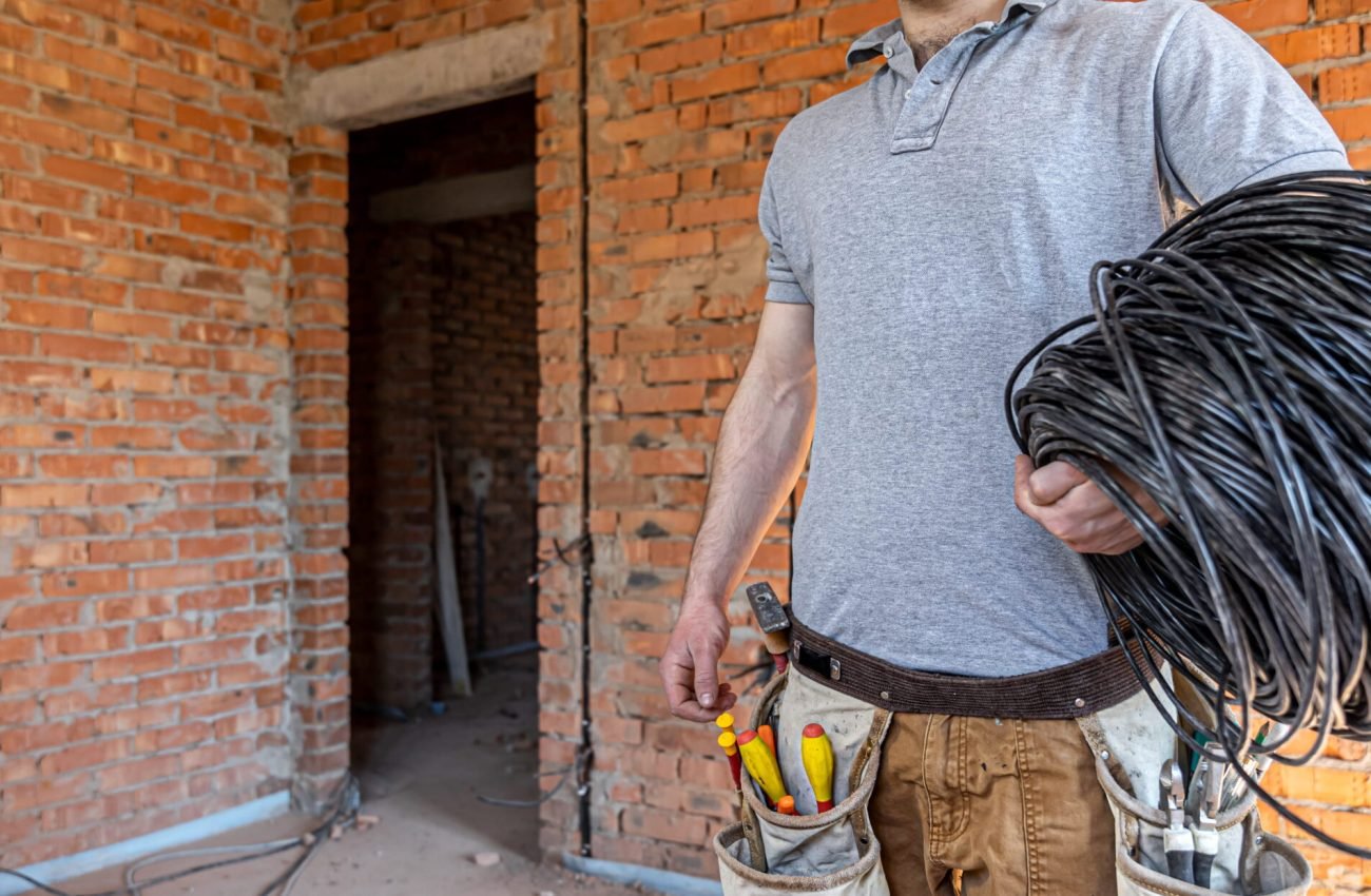 electrician-hard-hat-looks-wall-while-holding-electric-cable (1)